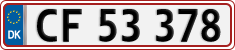 License plate of Denmark, Regular plates