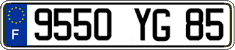 French license plate, FNI