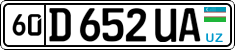 License plate of Uzbekistan, Private owners