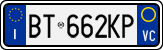 License plate of Italy, Cars (1994 year series)