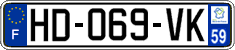 French license plate, SIV (ordinary)