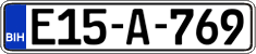License plate of Bosnia and Herzegovina, Regular plates