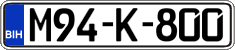 License plate of Bosnia and Herzegovina, Regular plates