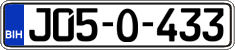 License plate of Bosnia and Herzegovina, Regular plates