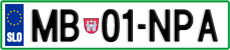 License plate of Slovenia, Cars