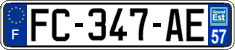 French license plate, SIV (ordinary)
