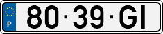 License plate of Portugal, Regular plates