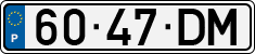 License plate of Portugal, Regular plates