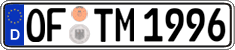 German license plate, Regular plates