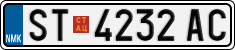 License plate of North Macedonia, Regular plates (2012)