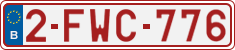 License plate of Belgium, Regular plates (2010)