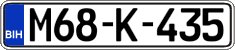 License plate of Bosnia and Herzegovina, Regular plates