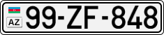 License plate of Azerbaijan, Cars