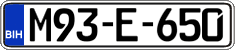 License plate of Bosnia and Herzegovina, Regular plates
