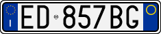 License plate of Italy, Cars (1994 year series)