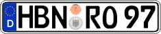German license plate, Regular plates