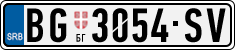 License plate of Serbia, Cars