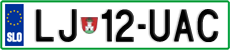 License plate of Slovenia, Cars