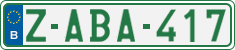 License plate of Belgium, Regular plates (2010)