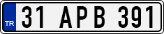 License plate of Turkey, Regular plates