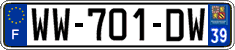 French license plate, SIV (temporary)