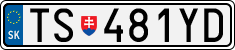 License plate of Slovakia, Cars