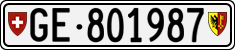 License plate of Switzerland, Cars