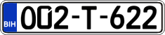 License plate of Bosnia and Herzegovina, Regular plates
