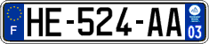 French license plate, SIV (ordinary)