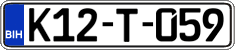 License plate of Bosnia and Herzegovina, Regular plates