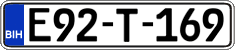 License plate of Bosnia and Herzegovina, Regular plates