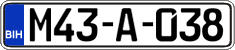 License plate of Bosnia and Herzegovina, Regular plates