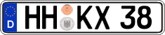 German license plate, Regular plates