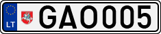 License plate of Lithuania, Cars