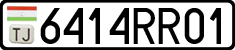 License plate of Tajikistan, Private owners (2009)