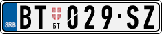 License plate of Serbia, Cars