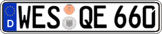 German license plate, Regular plates