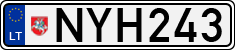 License plate of Lithuania, Cars