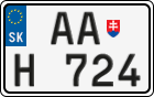 License plate of Slovakia, Oldtimers