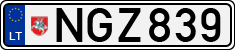 License plate of Lithuania, Cars