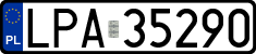 License plates of Poland, Regular car plates