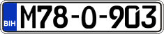 License plate of Bosnia and Herzegovina, Regular plates