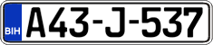 License plate of Bosnia and Herzegovina, Regular plates