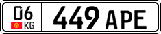 License plate of Kyrgyzstan, Private owners (2016)