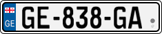 License plate of Georgia, Cars (2014)