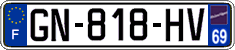 French license plate, SIV (ordinary)