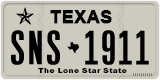 Texas, Regular plates (2012) (АBC-1234)