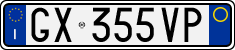 License plate of Italy, Cars (1994 year series)