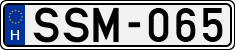license plates of Hungary, Cars (1990)