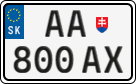 License plate of Slovakia, Motorcycles